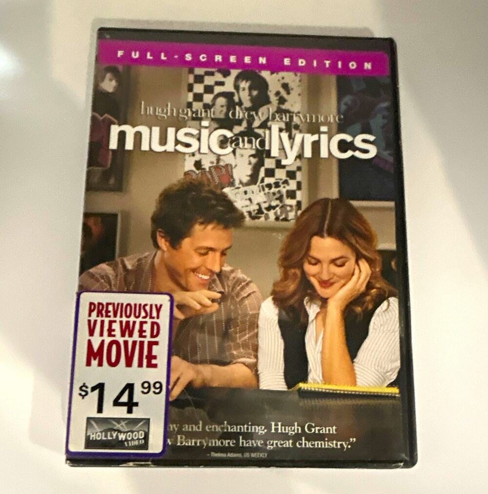 Warner Home Video Music and Lyrics DVD Full Screen Hugh Grant Drew Barrymore